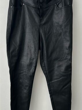 Black Faux Leather Pants
